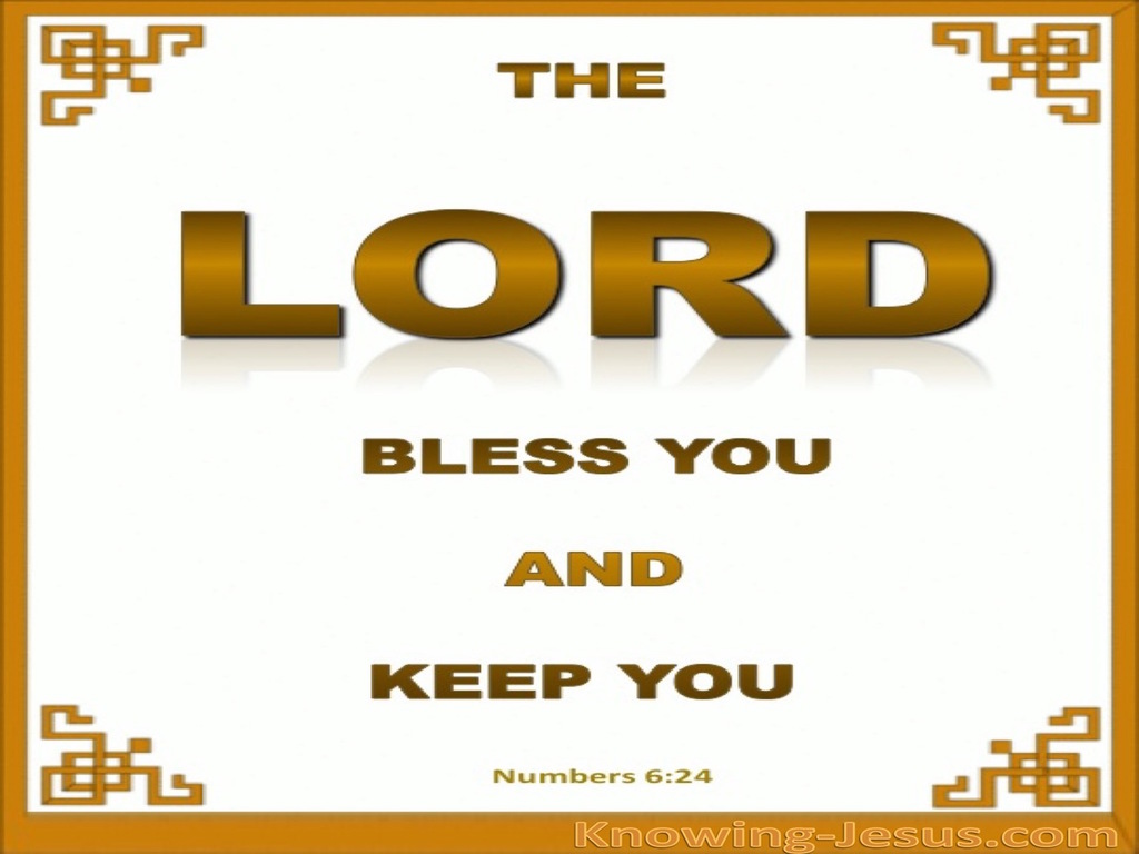 Numbers 6:24 The Lord Bless And Keep You (gold)